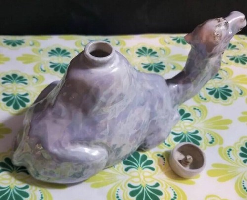 Vintage Lustreware Camel Decanter / Porcelein Bottle Made In Germany 1920s