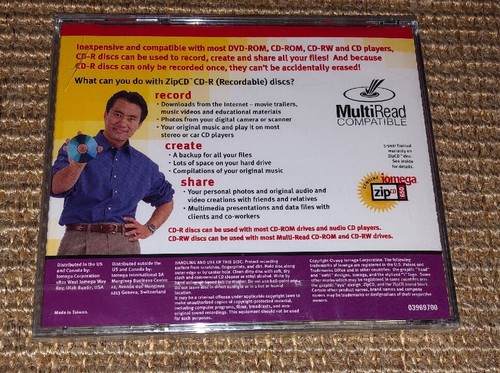 Iomega Recordable ZipCD 650 MB CD-R Disc 1 pack