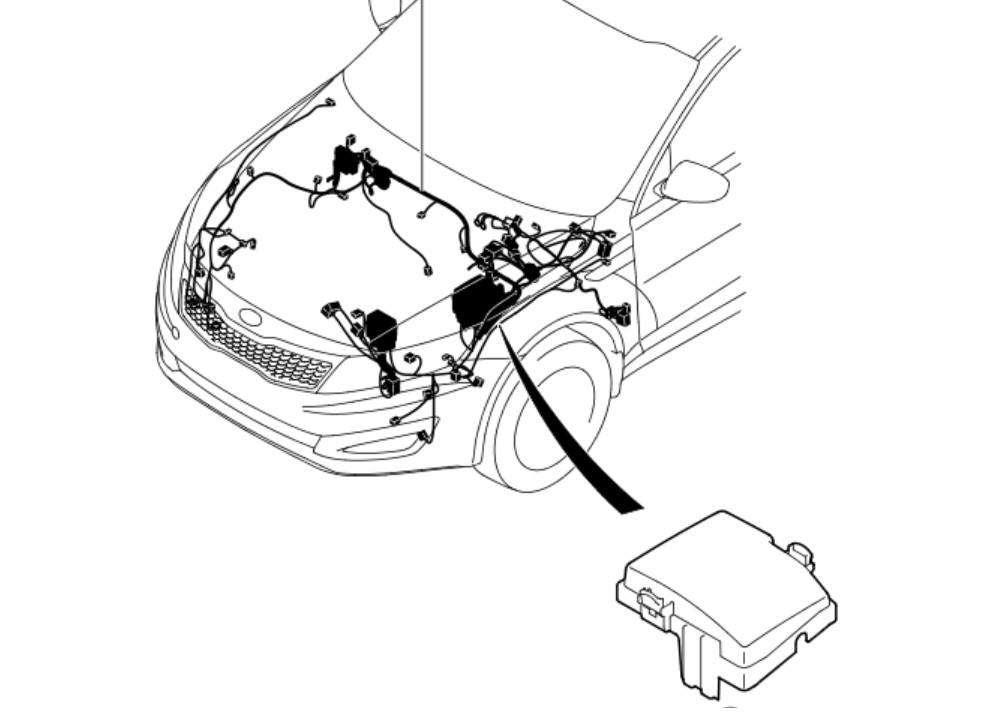 2011-2013 Kia Optima 2.0L OEM Front Wiring Harness 91200-4C162