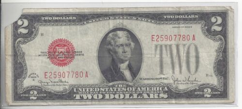 1928 G RED SEAL $2 U.S. NOTE