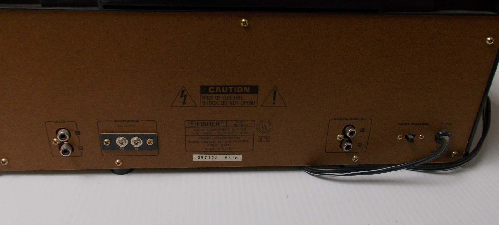 FISHER Studio Standard Audio Component System Record Player Speakers MC-620