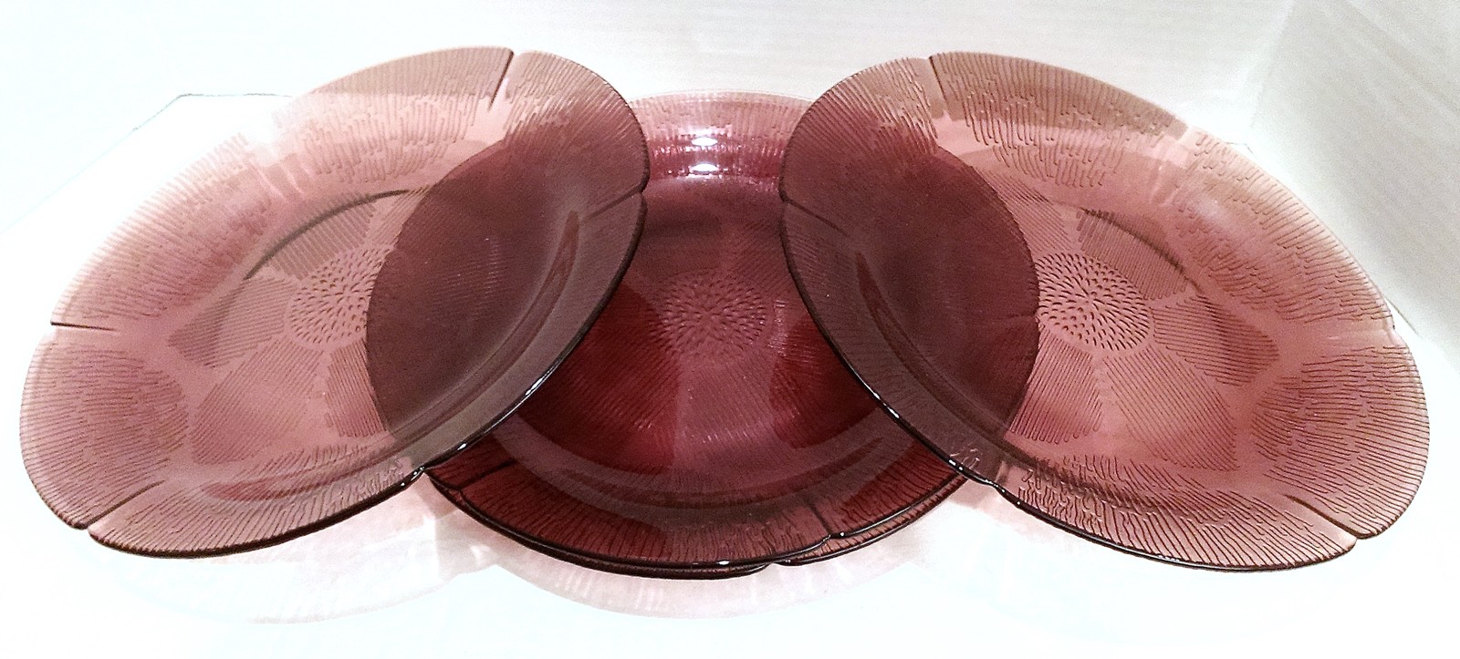 Fortecrisa Mexico Dinner Plate, Vintage Glass Plates, Plate Set, Set of 4 Plates