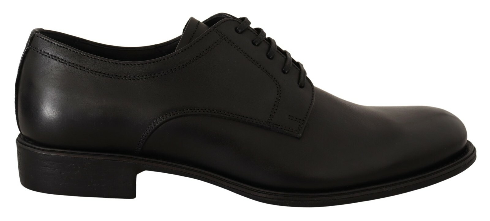 Pre-owned Dolce & Gabbana Shoes Black Leather Lace Up Mens Formal Derby Eu41 / Us8 $800