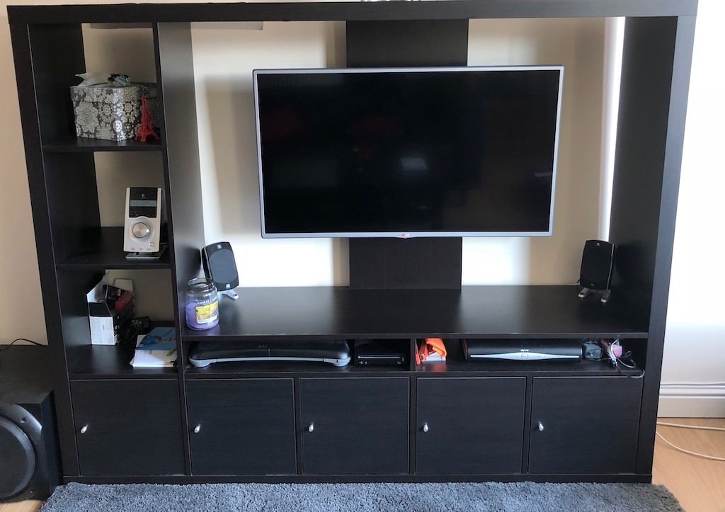 IKEA lappland TV storage unit with extra cupboard doors in Southside