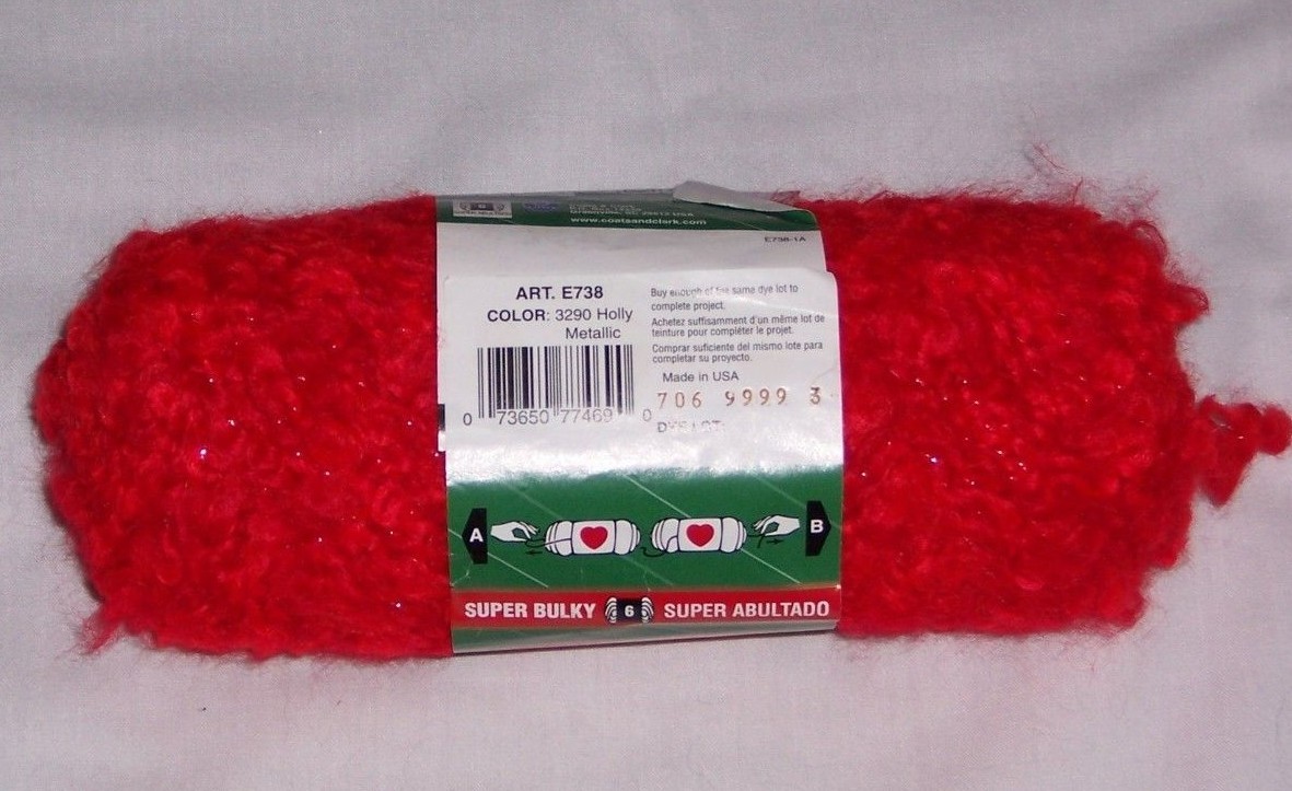 RED HEART HOLLY YARN - HOLLY METALLIC