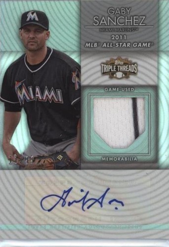 2012 Topps Triple Threads - Gaby Sanchez #TTUAR-46