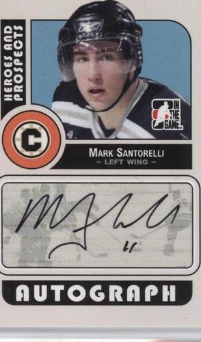 2008-09 In the Game Heroes and Prospects - Mark Santorelli #A-MSA