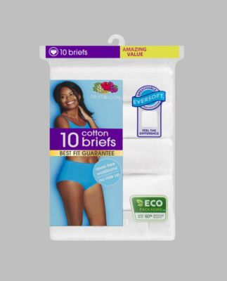 Fruit of the Loom  Women's 10 Pack Cotton Briefs ''100% Cotton''