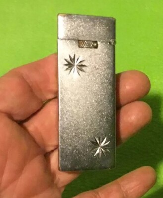 Vintage ~ Cigarette Lighter ~ Brushed Silver ~ Scripto ~ Butane