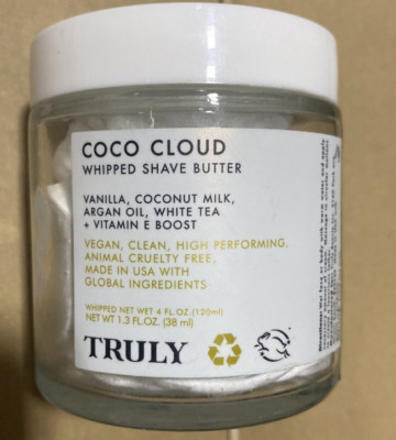 Truly Coco Cloud Luxury Shave Butter 1.3 Oz, Vegan, Cruelty free.