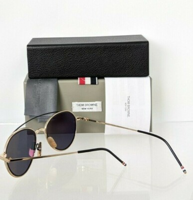 Pre-owned Dita Brand Authentic Thom Browne Sunglasses Tbs 109-a-t Gold Black Tb109 Frame In Gray