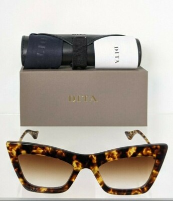 Pre-owned Dita Brand Authentic  Sunglasses Erasur Dts507-53-02 Tkt Gld Frame In Brown
