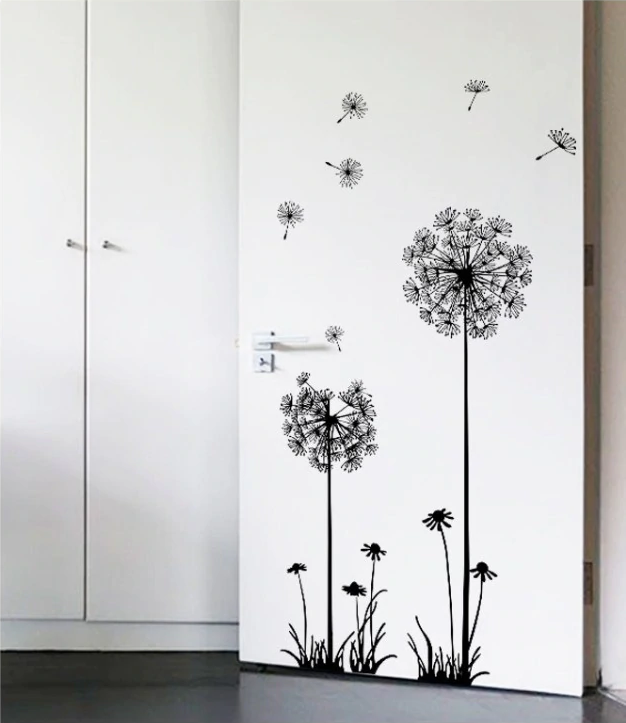 Wandtattoo Wandaufkleber Sticker Pusteblume - Wohnzimmer Schlafzimmer - DIY