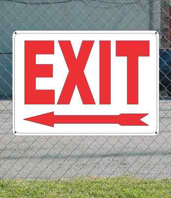 EXIT with LEFT ARROW - OSHA Safety SIGN 10'' x 14'' 