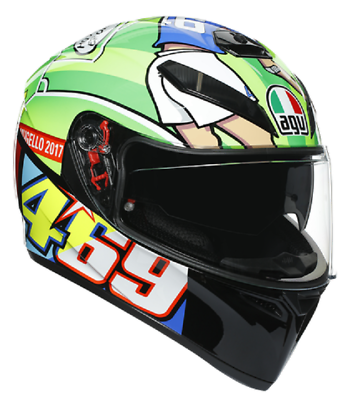 2017 Hayden Totti motorcycle full-face helmet Agv K3 sv pinlock Valentino  Rossi