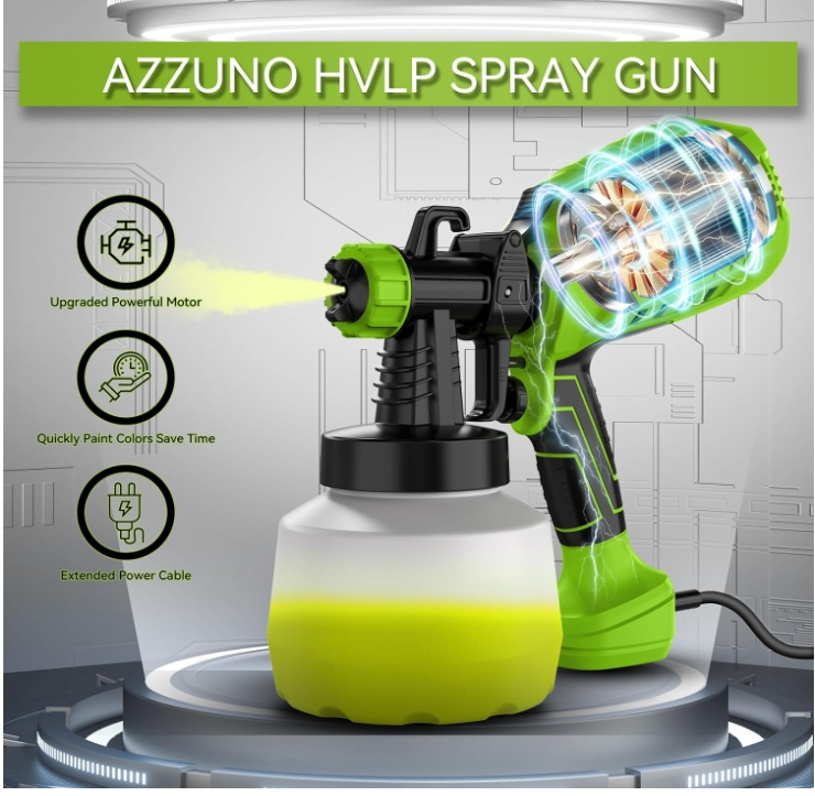 High Pressure Paint Sprayer 1200ML HVLP Power Electric Spray Gun DIY Works