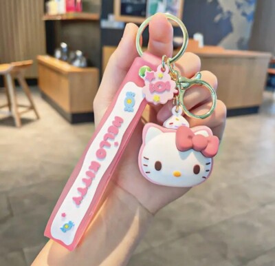 Sanrio Characters Hello Kitty   Bakery Cupcake 3D Backpack Bag Charm Keychain