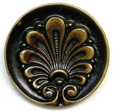 Rust Green Black And Gold Metallic Print Yo Yo Filigree Button Pin Jewelry Brooches Pins Clips Valresa Com