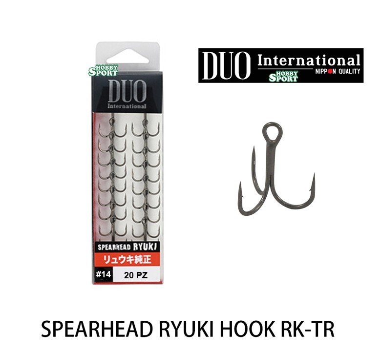 ANCORETTE DUO SPEARHEAD RYUKI  SIZE  14  TREBLE SPINNING TROTA - CONF 20 PZ