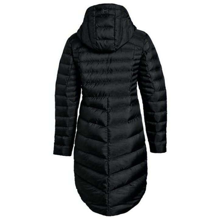 Pre-owned Under Armour Womens  Down Sweater Size Xl Pertex Water Resistant 700 Fill Goose In Black