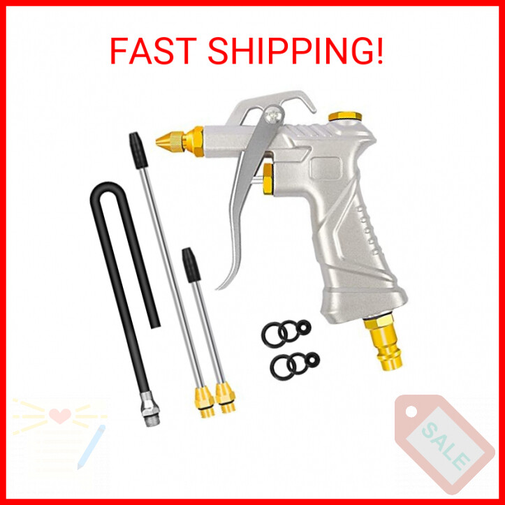 Air Gun for Compressor, Air Blow Gun with Brass Adjustable Air Nozzle, Air Tools