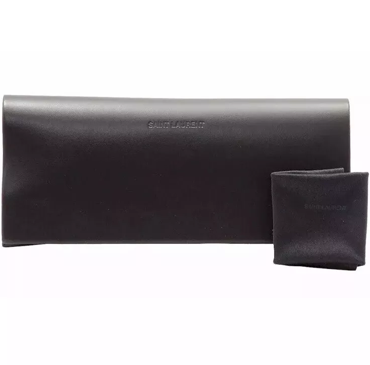 Saint Laurent SL M95/F 001 Black Gold Dark Grey Lenses Sunglasses AUTHENTIC