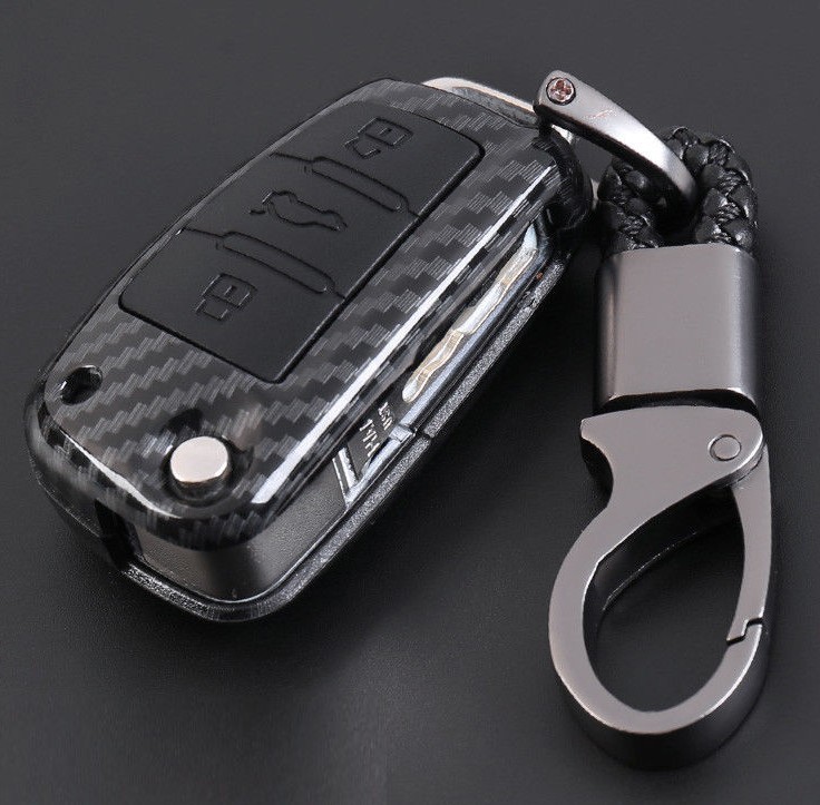 Carbon Fiber Key Fob Case Shell Cover For Audi A1 A3 A4 A6 Q3 RS3 S3 TT