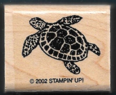 SEA TURTLE FLIPPERS SEA MARINE LIFE Reptile WILDLIFE NEW Stampin Up RUBBER STAMP