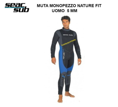 MUTA SEACSUB 5 mm NATURE FIT MAN MONOPEZZO TAGLIA L UOMO 801004L SEAC