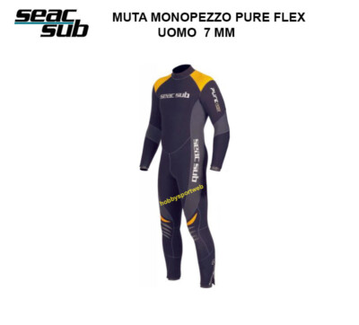 MUTA SEACSUB 7 mm PURE FLEX MONOPEZZO TAGLIA XXL UOMO 806706 SEAC