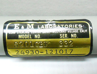 121017 E&M LABORATORIES HIGH PASS FILTER NEW OLD STOCK