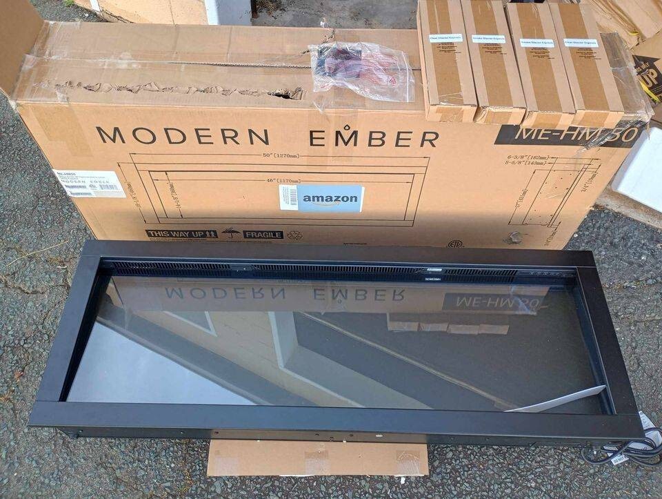 Modern Ember 50" Highmark Smart Built-in Linear Electric Fireplace ME-HM50