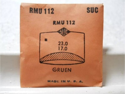 SUC RMU112 Watch Crystal Fit Gruen - 23.0 x 17.0 mm - Replacement / Repair