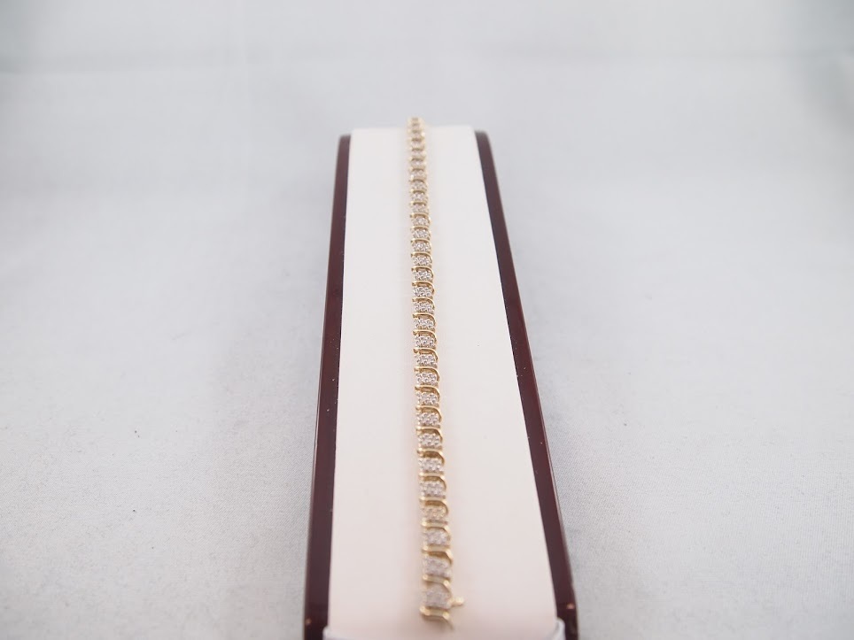 10k ladies diamond tennis bracelet