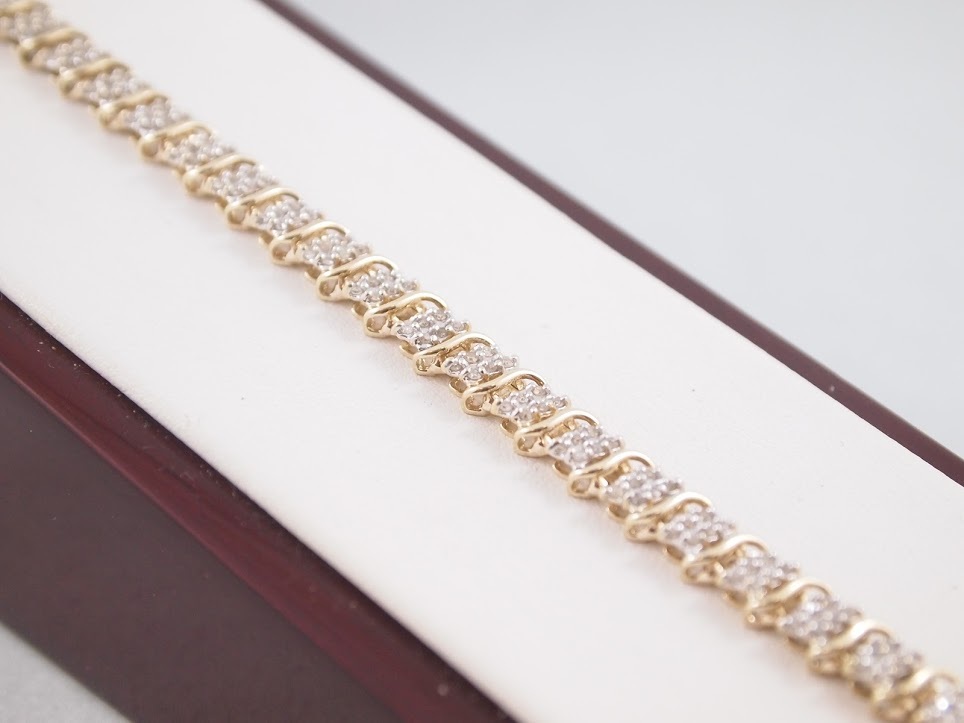 10k ladies diamond tennis bracelet