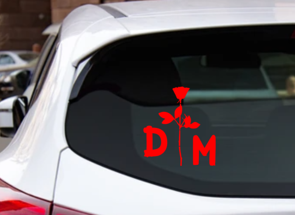 Depeche Mode Flower Car Decal Vinyl Band Logo Glossy Bumper Sticker Synth Pop