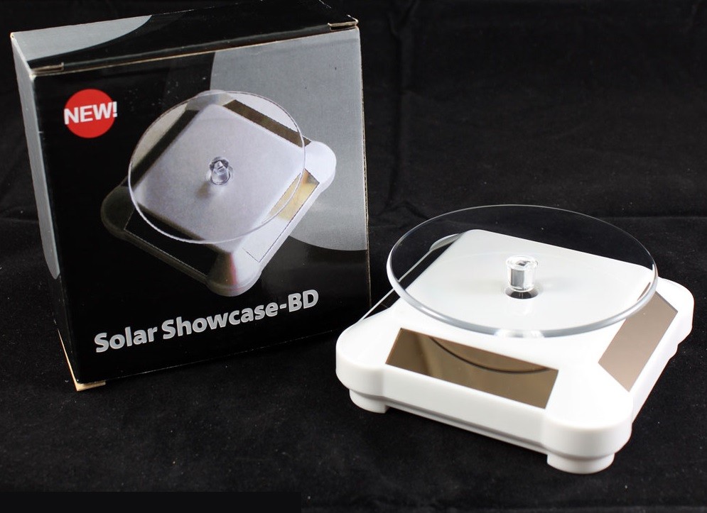 Espositore Rotante Ad Energia Solare Girevole Esposizione Da Vetrina Piatto lac