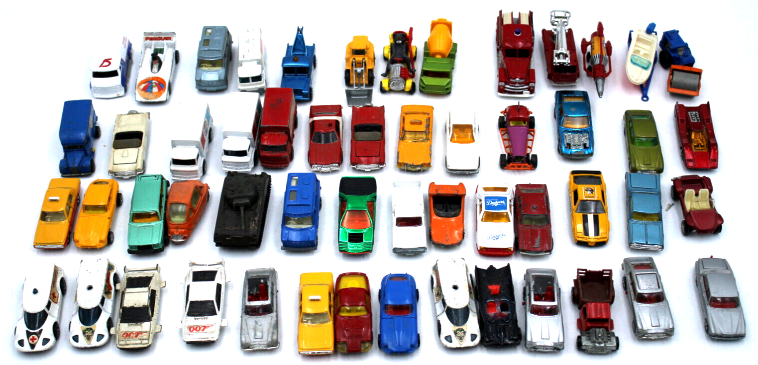 50+pc Vintage Corgi Jr. 1/64 Diecast Metal Rocket Cars