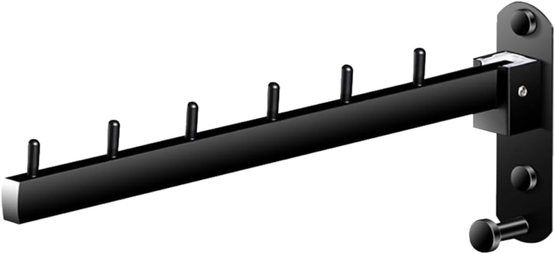 Wall-Mounted Stainless Steel Drying Rack Rod with Swivel Arms, Folding Hanger Ra
