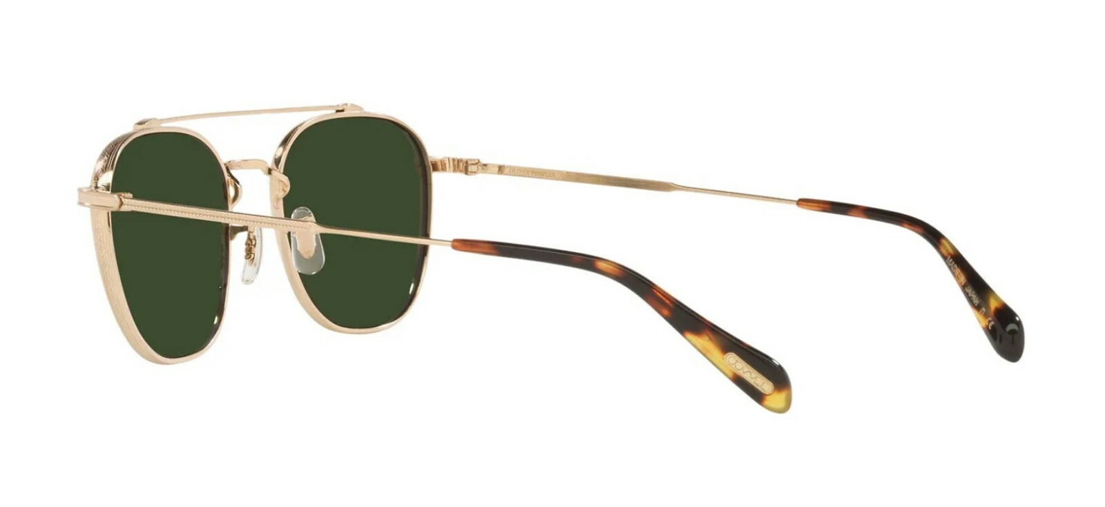 Pre-owned Oliver Peoples Cazal 9106 Black Gold/grey Shaded (001) Sunglasses In Green