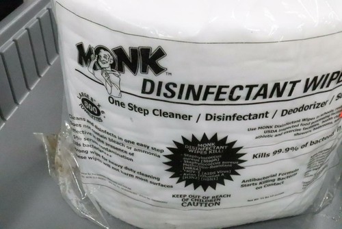 Monk 69800r Lemon Breeze Scent Disinfectant Wipes 800 Count