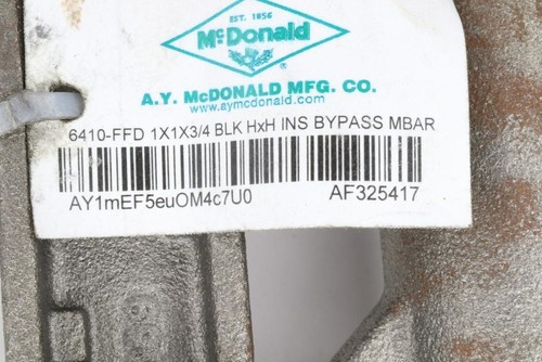Lot of 4 A.Y. McDonald 1x1x3/4 Bypass M-Bar 6410-FFD
