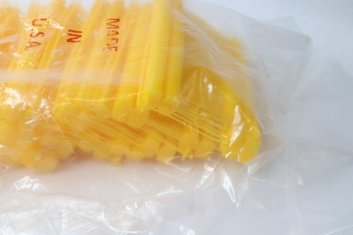 48000 count- Avery Dennison Swiftach Double Paddle Nylon Fasteners Yellow 2.45