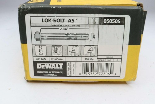 10 Pack Powers 05050S Lokbolt 3/4