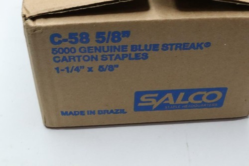 Qty 4 Boxes of 5,000 Salco C-58 Staples 1-1/4