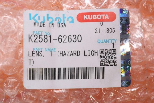 Kubota K2581-62630 Right Hand Hazard / Tail Light Lens for BX Tractors