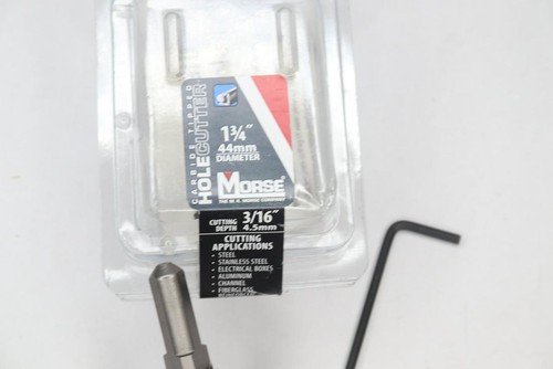 MORSE CTS28 Carbide Hole Cutter, 1-3/4 in. Hole, 3/16 in. D