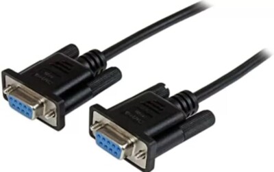 StarTech.com 1m Black DB9 RS232 Serial Null Modem Cable F/F - DB9 Female to
