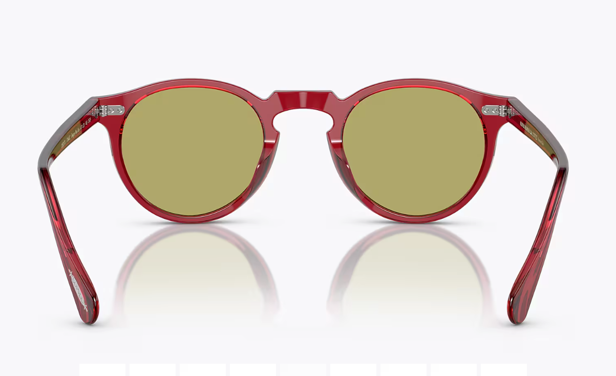 Pre-owned Oliver Peoples Gregory Peck 47mm Sun Limitededition Rust/green Photocro Msrp$487