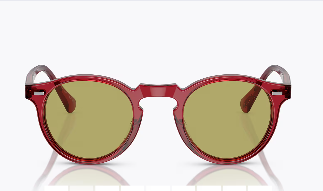 Pre-owned Oliver Peoples Gregory Peck 47mm Sun Limitededition Rust/green Photocro Msrp$487